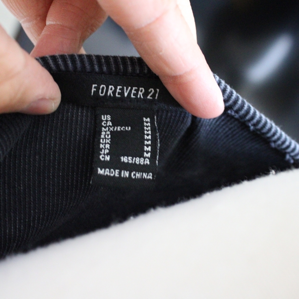Forever 21 Bodysuit Shirt Black (M) - Picture 3 of 4